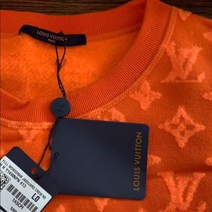 orange louis vuitton crewneck